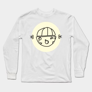illustration of mangosteen and moon Long Sleeve T-Shirt
